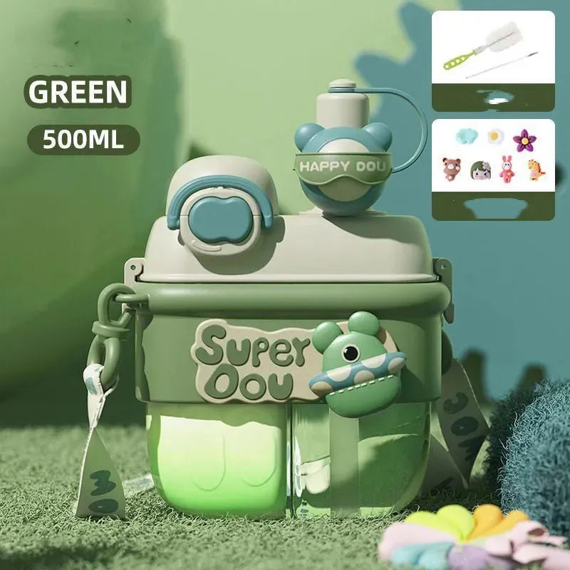 Double Drinking Plastic Cup With Rope Outdoor Portable - Bellarte Enchanté Double Drinking Plastic Cup With Rope Outdoor Portable